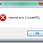 error message