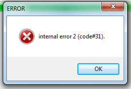 error message